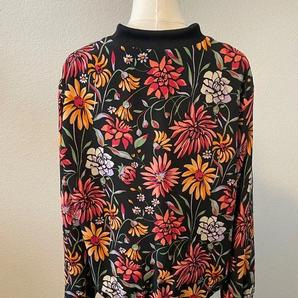 Philosophy Black Floral Bomber Jacket - Picture 4 of 6